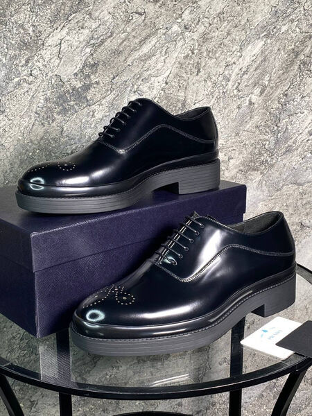 Мужские туфли Prada мужской кожа черный 160593-2