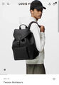 Мужской рюкзак Louis Vuitton мужской кожа черный 173009-2