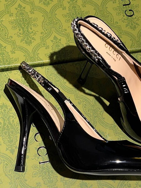 Туфли Gucci женский кожа черный 146985-2