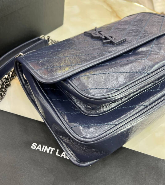 Сумка Saint Laurent Niki Medium женский кожа синий 160385-7