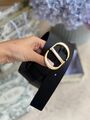 Женский ремень Dior женский кожа черный 21273-4