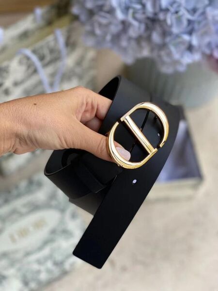 Женский ремень Dior женский кожа черный 21273-4