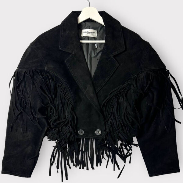 Куртка Saint Laurent женский замша черный 159637
