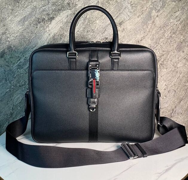 Мужской портфель Gucci мужской кожа черный 172602