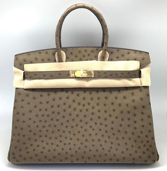 Сумка Hermès Birkin 35 женский кожа графитовый 75374