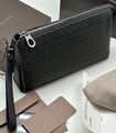Мужской кошелек Bottega Veneta мужской кожа черный 111455-1