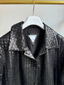 Пальто Bottega Veneta женский кожа черный 159080-4