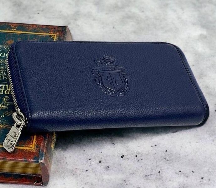 Мужской портмоне Zegna мужской кожа синий 121771