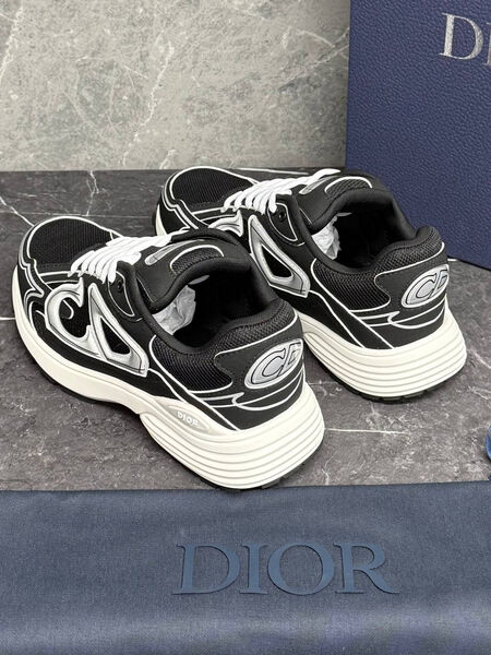 Мужские кроссовки Christian Dior мужской кожа черный 190383-4