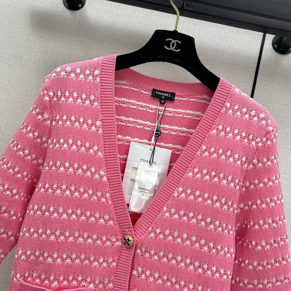 Кардиган Chanel женский вязаная ткань розовый 141450-4