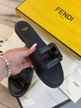 Шлепки Fendi женский кожа черный 88532-3