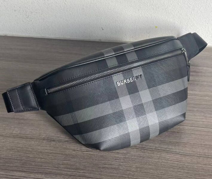Мужская сумка слинг Burberry мужской кожа графитовый 156144