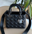 Сумка Christian Dior Lady женский кожа черный 196605-1