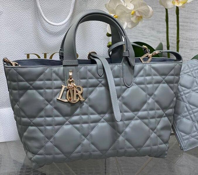 Сумка Christian Dior женский кожа графитовый 129761