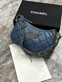Сумка Chanel женский кожа синий 129078-2