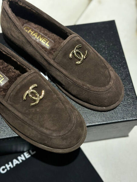 Лоферы Chanel женский замша 166956-2