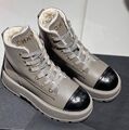 Ботинки Chanel женский кожа графитовый 130451-1