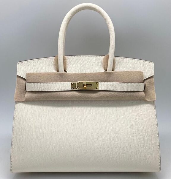 Сумка Hermès Birkin 30 ручная работа женский кожа белый 75353