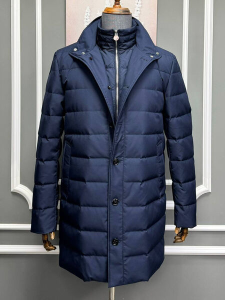 Мужской пуховик Kiton мужской синий 165395
