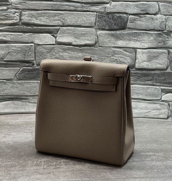 Рюкзак Hermès женский кожа бежевый 97164-3