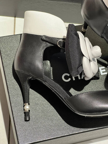 Туфли Chanel женский кожа черный 139250-2