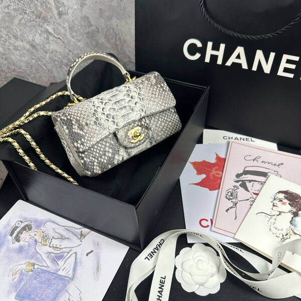 Сумка Chanel женский кожа графитовый 138718-2