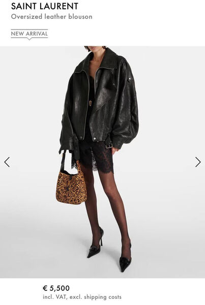 Куртка Saint Laurent женский кожа черный 159535-3