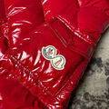 Мужской пуховик Moncler мужской бордовый 171384-2