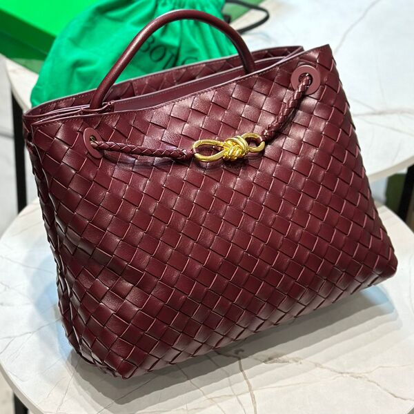 Сумка Bottega Veneta женский кожа бордовый 130140-6