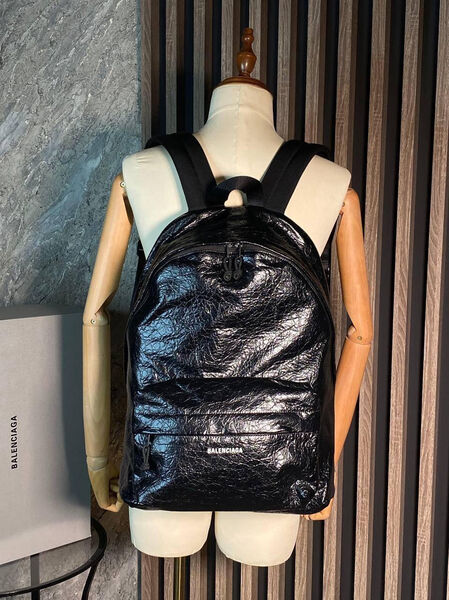 Мужской рюкзак Balenciaga мужской кожа черный 135366-9