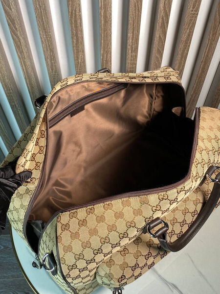 Дорожная сумка Gucci мужской кожа бежевый 167107-4