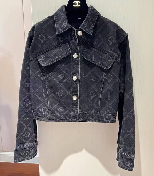 Куртка джинсовка Chanel женский джинса графитовый 128582