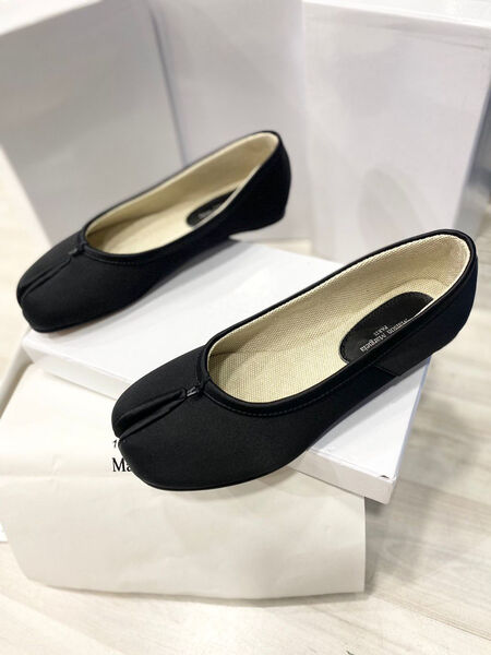 Балетки Maison Margiela женский текстиль черный 104500-2