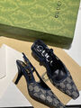 Туфли Gucci женский текстиль графитовый 116411-2