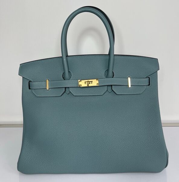 Сумка Hermès Birkin 35 женский кожа бирюзовый 139841