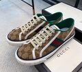 Кеды Gucci женский текстиль темно-бежевый 24851