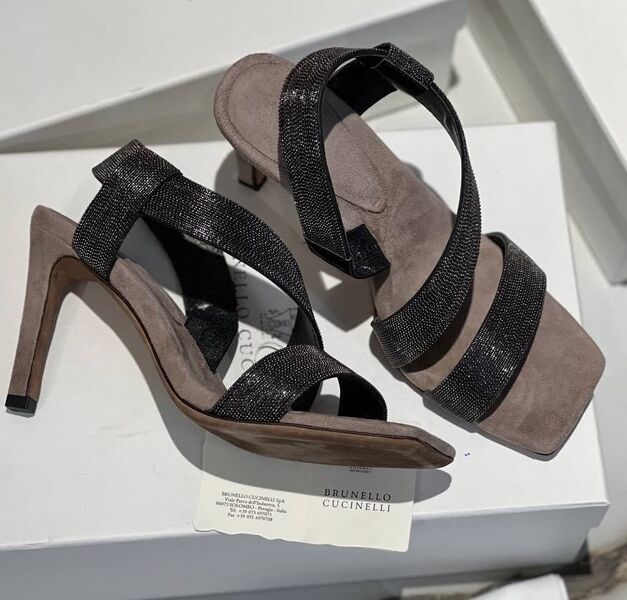 Босоножки Brunello Cucinelli женский стразы 115298