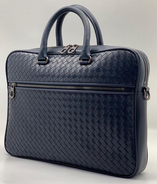 Портфель Bottega Veneta Briefcase мужской кожа синий 62000