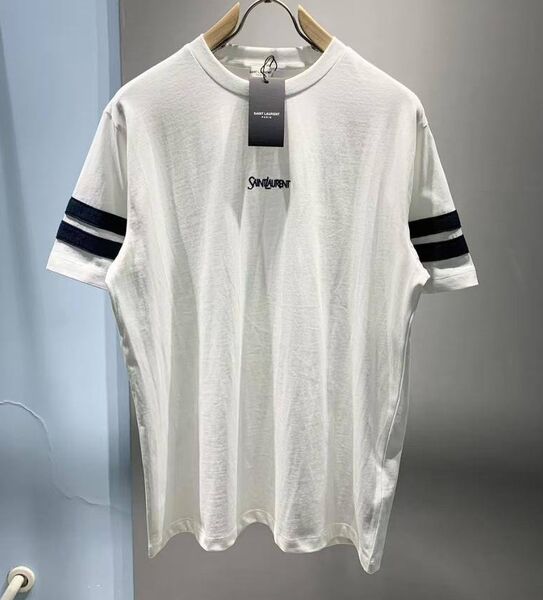 Мужская футболка Saint Laurent мужской белый 174531