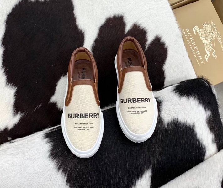 Лоферы Burberry женский текстиль бежевый 39790-4