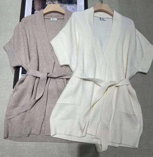 Кардиган Brunello Cucinelli женский вязаная ткань белый 125594