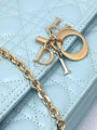 Сумка Christian Dior Handle женский кожа бирюзовый 152940-3