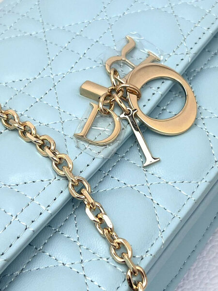 Сумка Christian Dior Handle женский кожа бирюзовый 152940-3
