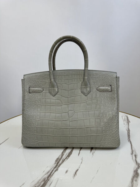 Сумка Hermès Birkin 30 женский кожа графитовый 162965-2